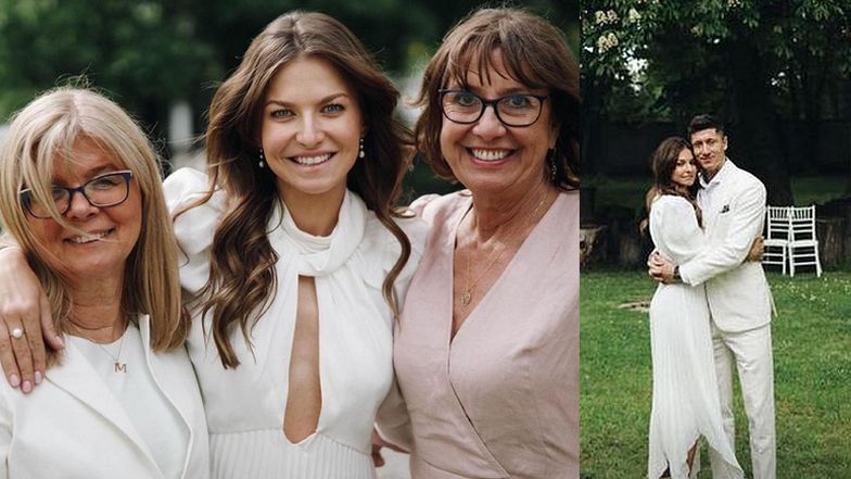 Anna i Robert Lewandowscy bawią się na garden party