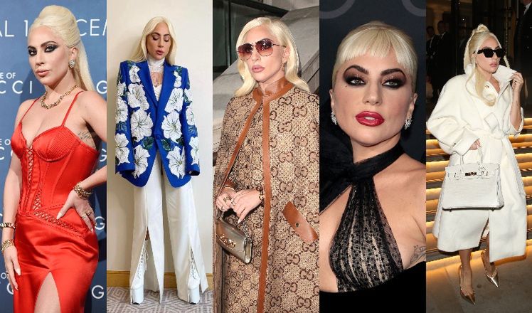 Oto wszystkie SPEKTAKULARNE kreacje, w których Lady Gaga dotychczas promowała "House of Gucci". Robią wrażenie? (ZDJĘCIA)