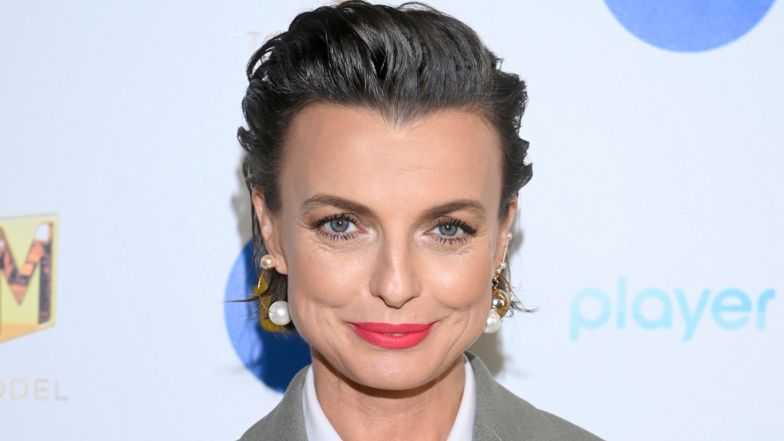 Katarzyna Sokołowska pozuje z synem w górach