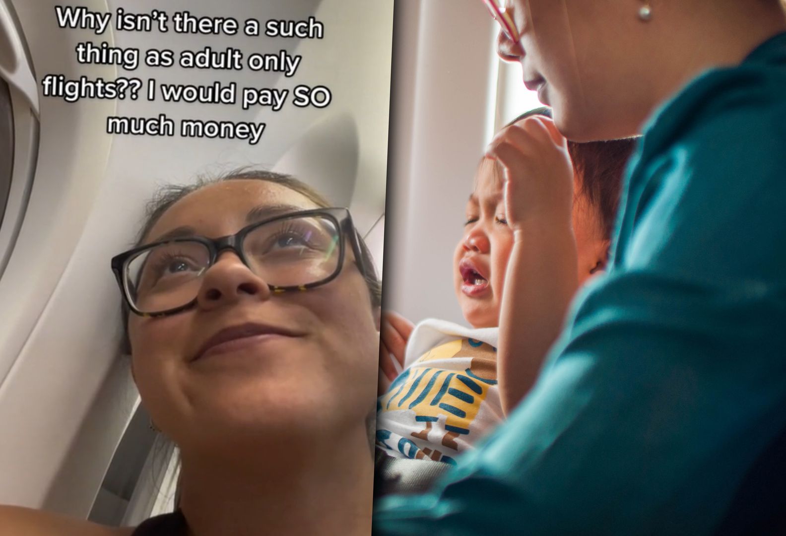 Narzekała na płacz dziecka podczas lotu. Jej pomysł podzielił internautów