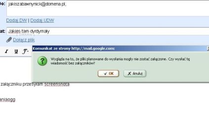 Jak nie zapomnieć o załącznikach (w gmailu) 1