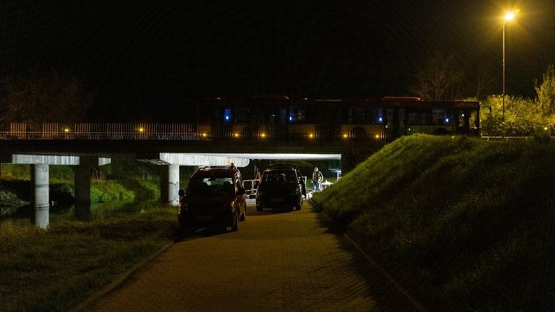Test wytrzymałości mostu w ciągu ulicy Żeglarskiej