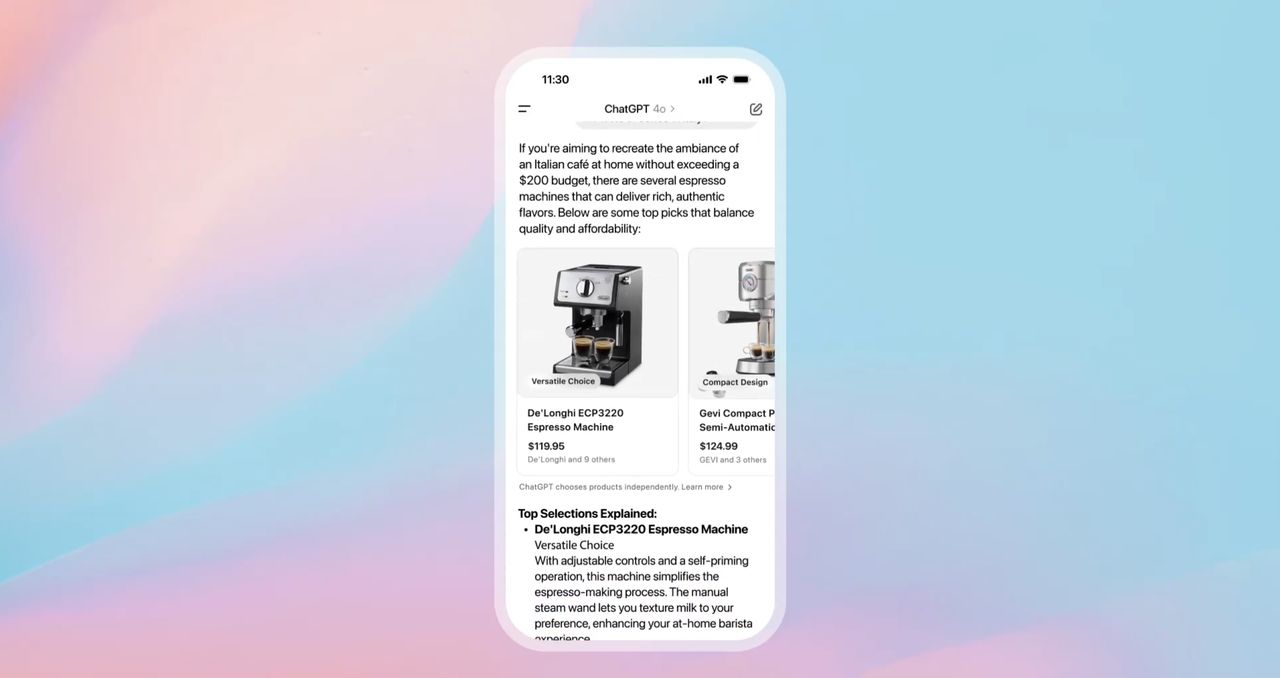 ChatGPT pomoże nam w zakupach. AI przedstawi wady i zalety produktów, ich ceny oraz opinie na ich temat