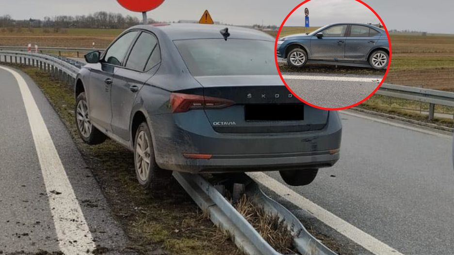 Auto zapisało na barierkach