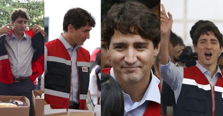 Justin Trudeau pakuje paczki dla ofiar trzęsienia ziemi (ZDJĘCIA)
