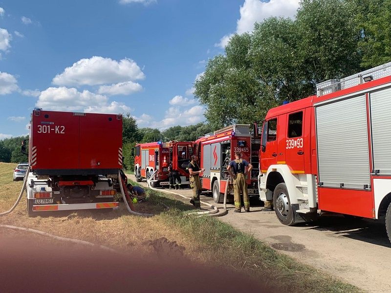 Pożar budynku gospodarczego połączonego z domem przy ul. Deszczowej