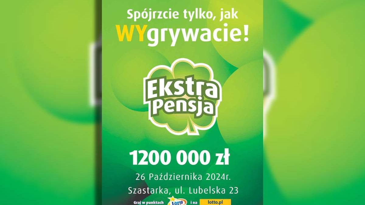 grafika Wygrana w Ekstra Pensja Szastarka 26 października 2024