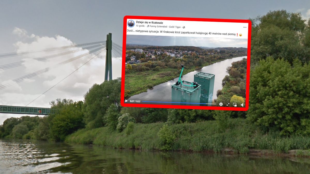 Hulajnoga 40 metrów nad ziemią.