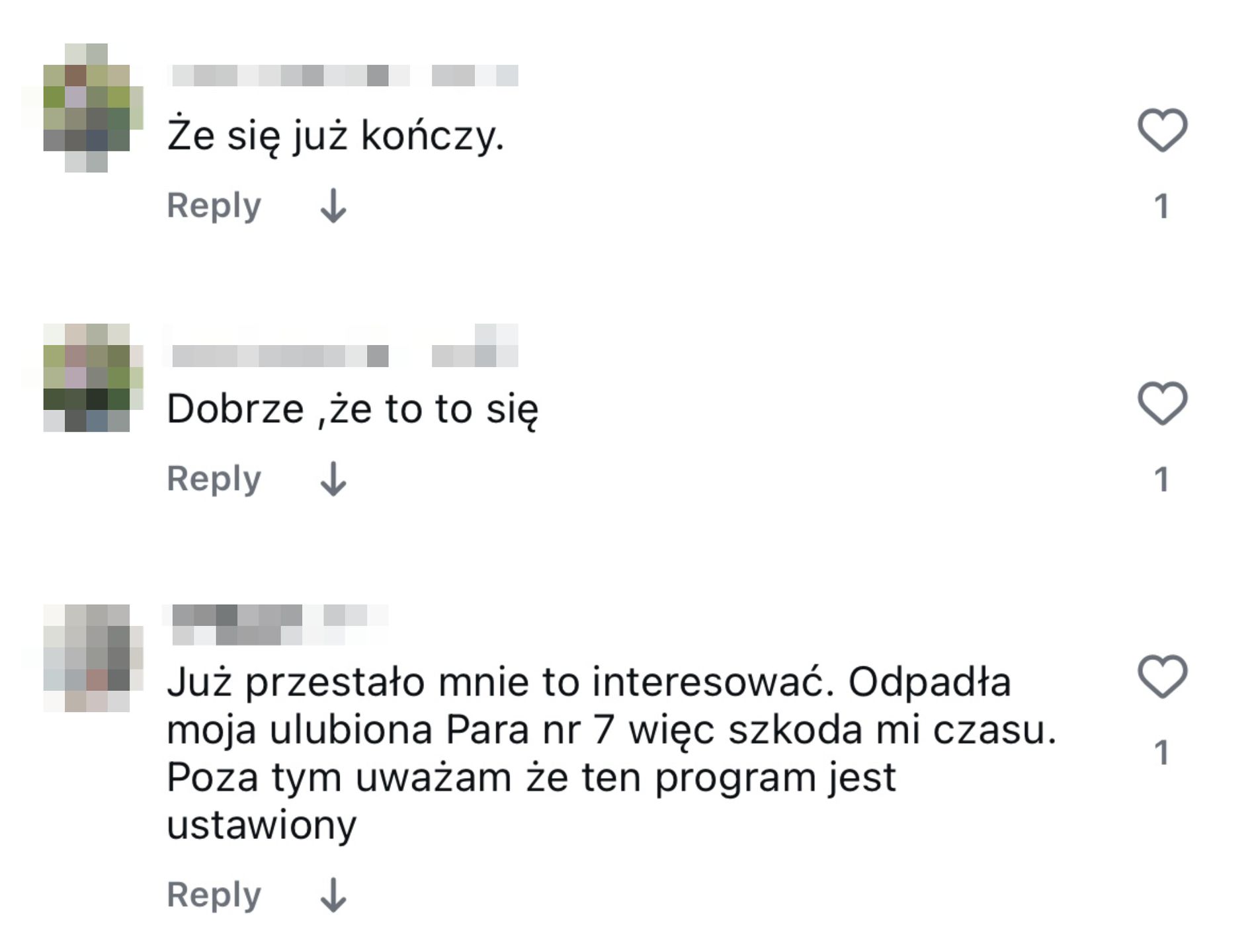 Komentarze internautów przed "TzG"