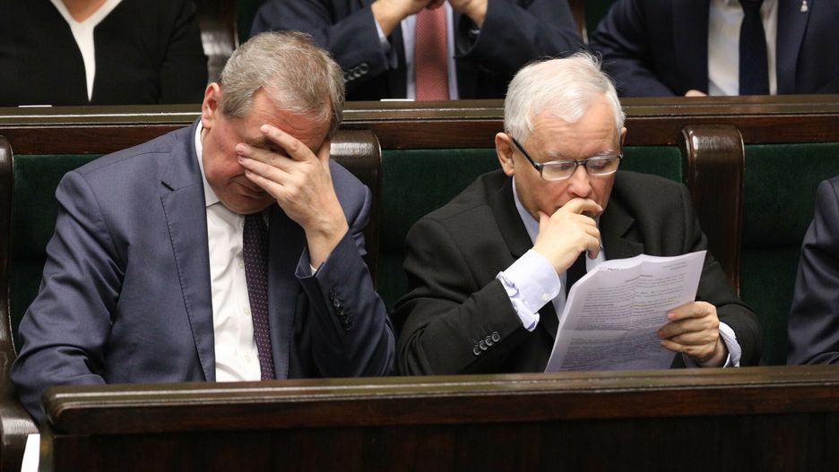 Henryk Kowalczyk i Jarosław Kaczyński w Sejmie