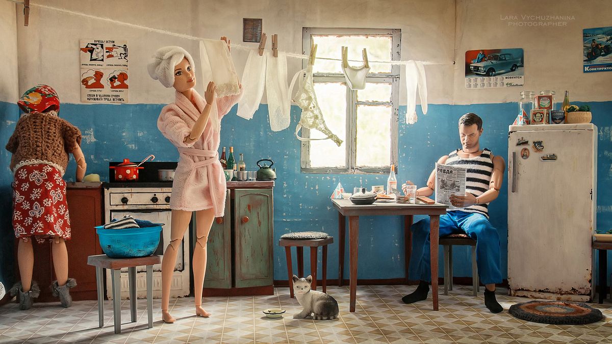 Fotografka opowiada, jak wyglądałoby życie Barbie i Kena w ZSRR 1