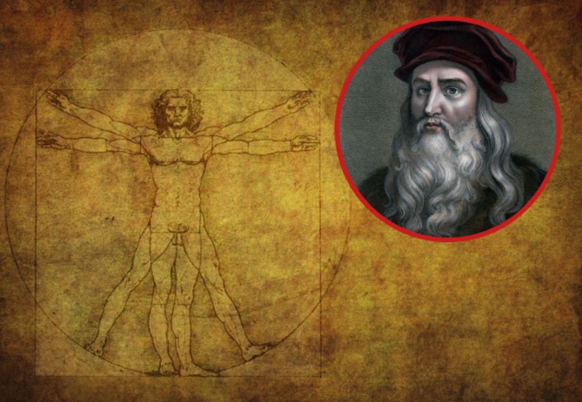 "Człowiek witruwiański" Leonarda da Vinci