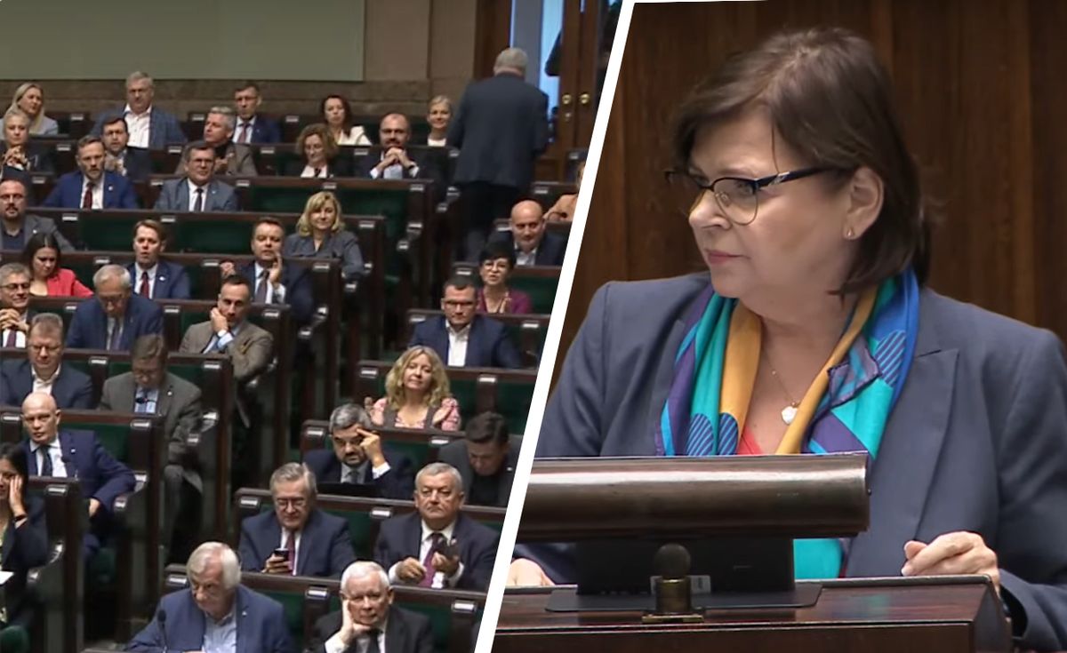 ministerstwo zdrowia, izabela leszczyna, zdrowie, sejm Leszczyna przemawiała. Nagle krzyki ze strony PiS