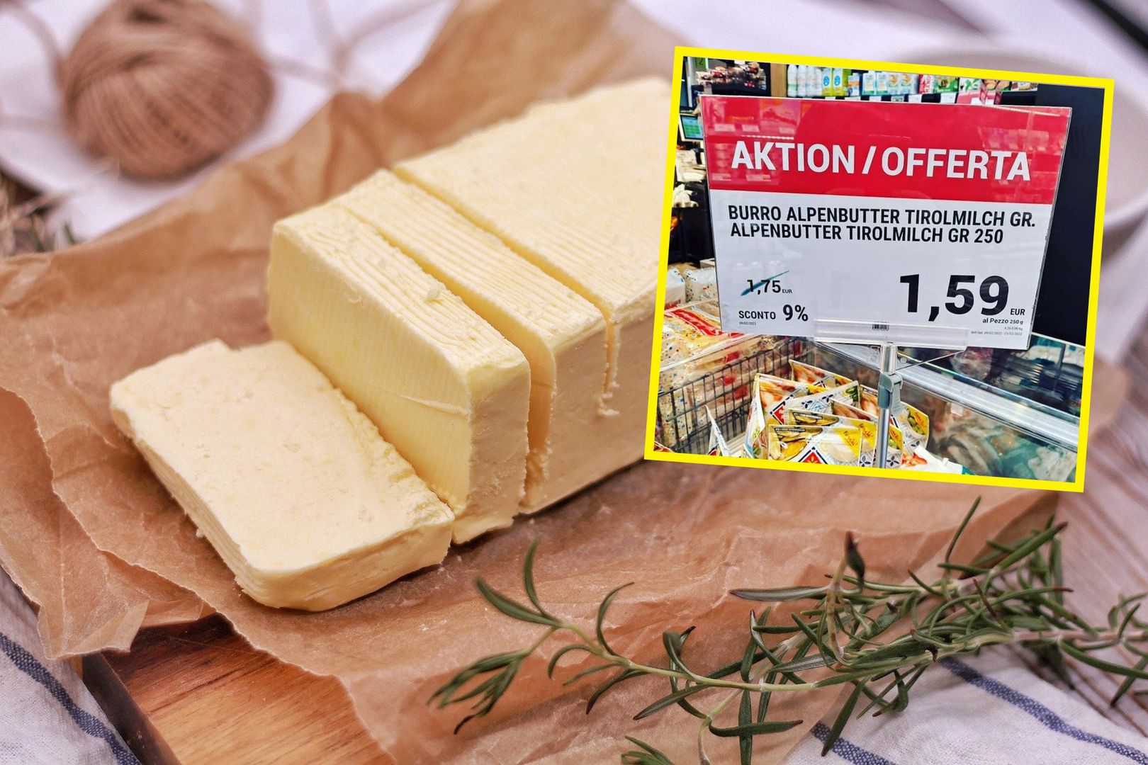 Cena masła we Włoszech. Polka wysłała dziennikarce zdjęcie