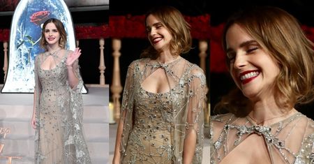 Emma Watson w "kryształowej" sukni na chińskiej premierze "Pięknej i bestii" (ZDJĘCIA)