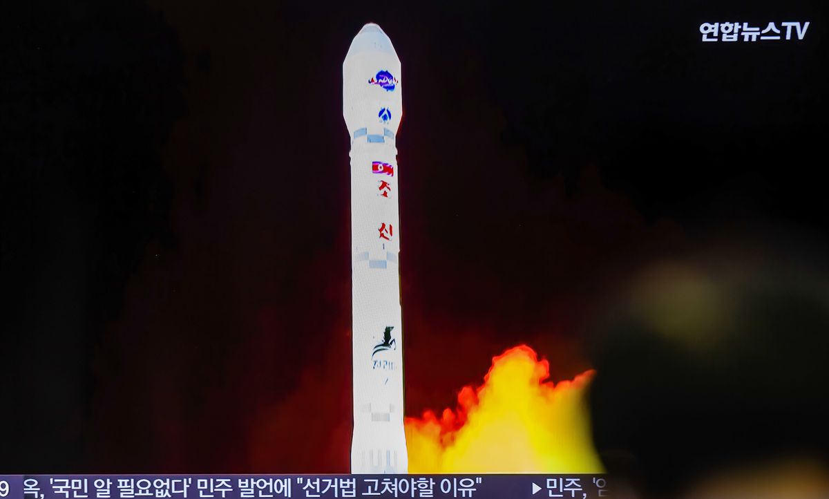 Wystrzelenie satelity przez Pjongjang transmitowała północnokoreańska telewizja