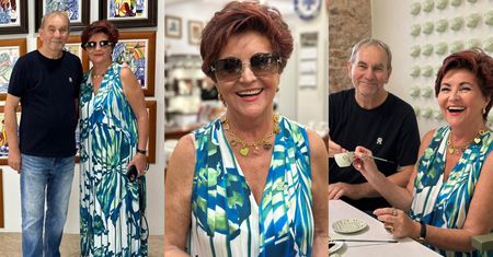 Jolanta Kwaśniewska pokazała się na warsztatach malowania porcelany. Kreacja byłej prezydentowej wzbudziła zachwyt: "Kobieta z klasą" (ZDJĘCIA)