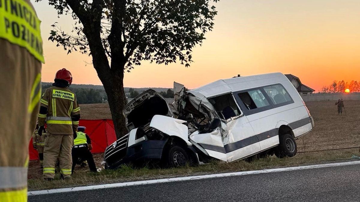  Dwie osoby zginęły w wypadku busu w województwie świętokrzyskim 