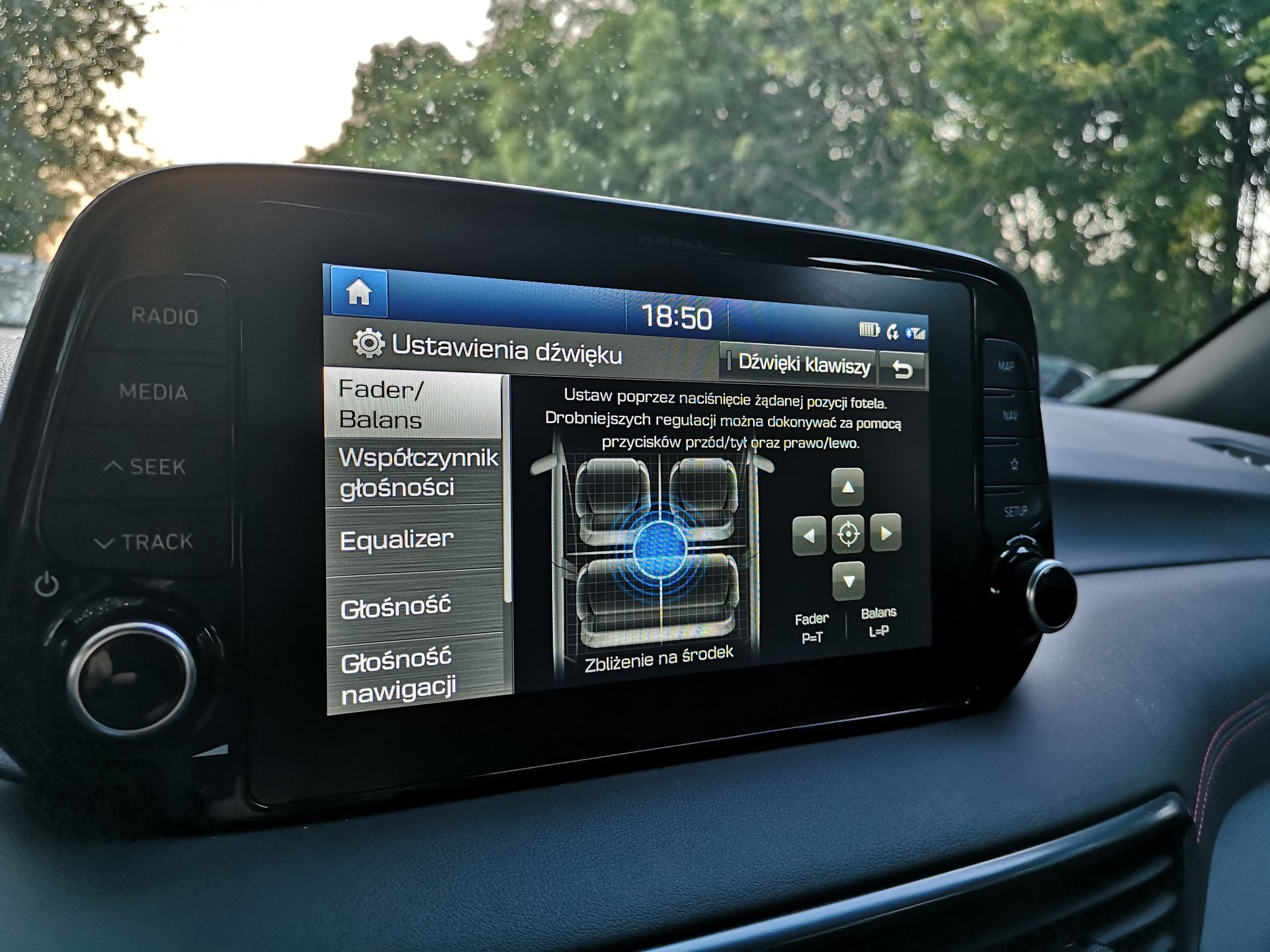 Hyundai Tucson N-Line: System nagłośnienia Krell 6