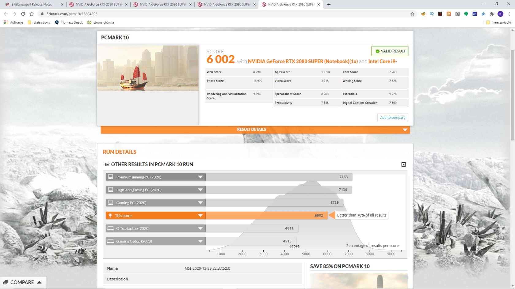 Bestia, nie laptop. Ryzen 9 5900HX i RTX 3080 w notebooku Asus ROG Strix Scar 17 – test 21