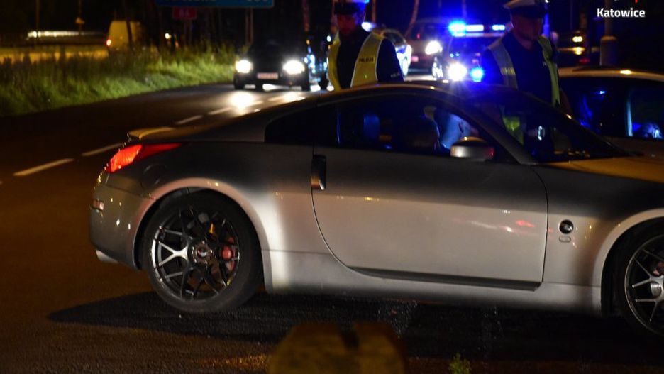 Katowice. Policji udaremniła nielegalne wyścigi uliczne. Plaga wakacyjna