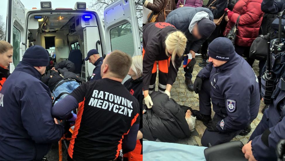 Akcja ratownicza policjantów w Warszawie