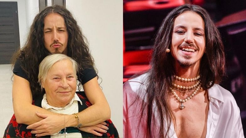 Michał Szpak pozuje z babcią i wspomina mamę