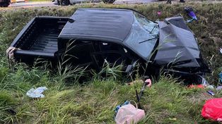 Stara Dąbia: Dodge Ram wjechał do rowu. W aucie było pięć osób