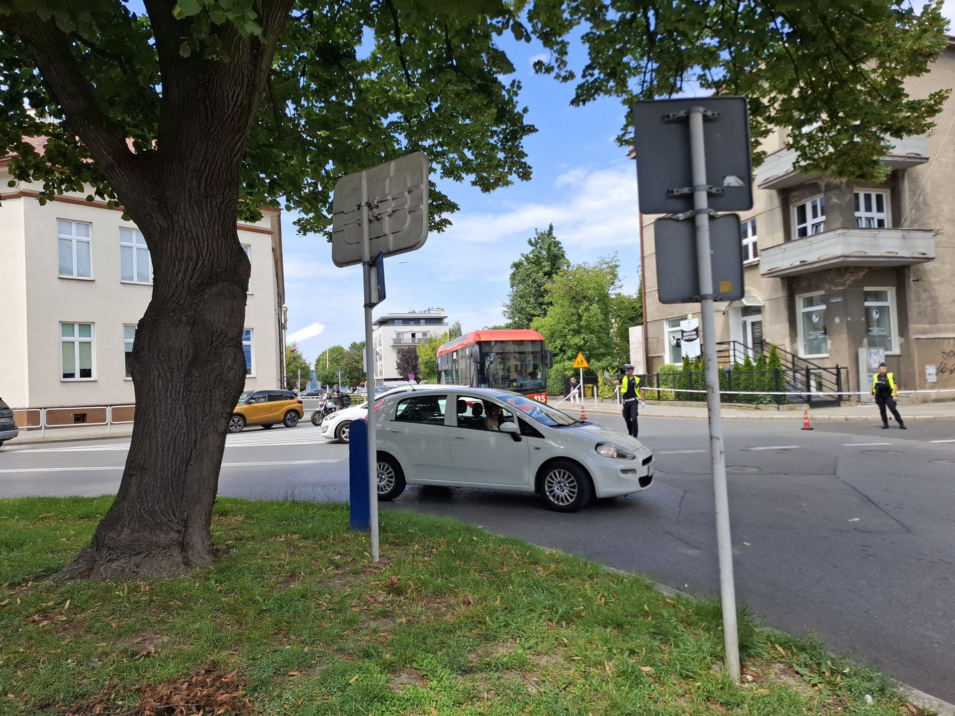 Zakorkowany rejon ulic Unii Lubelskiej, Langiewicza i Hoffmanowej