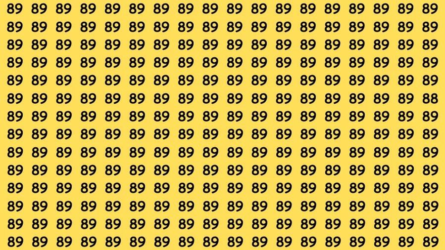 Find the hidden number 88: Testing your observation skills in 15 seconds