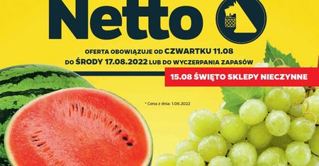 Netto najnowsza gazetka od czwartku 11 sierpnia. Netto gazetka 11.08-17.08