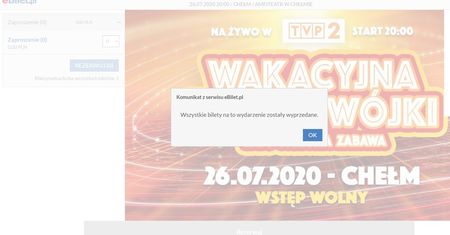Wakacyjna trasa Dwójki w Chełmie. Biletów już nie ma, rozeszły się w kilka minut