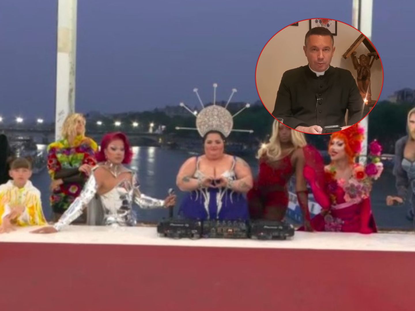 Ksiądz Wachowiak komentuje ceremonię otwarcia igrzysk.