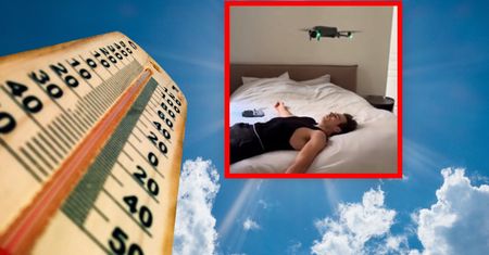 Nie ma klimatyzacji, więc znalazł inne rozwiązanie. Pokazał je w sieci