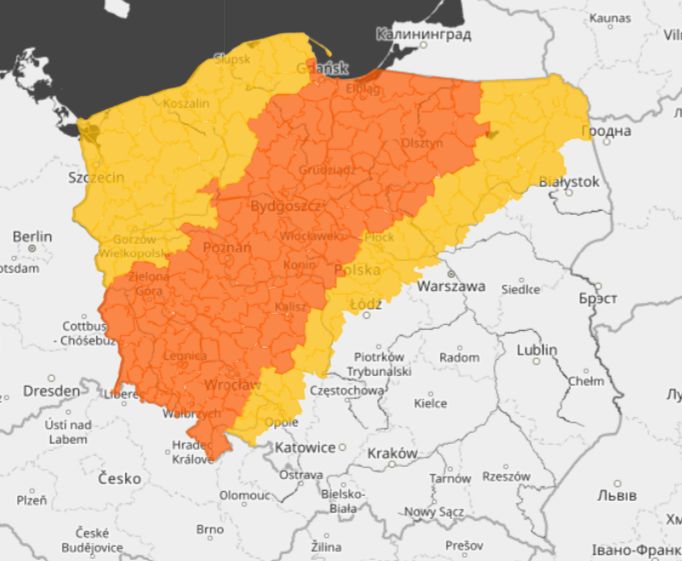 IMGW wydało alerty dla 11 województw
