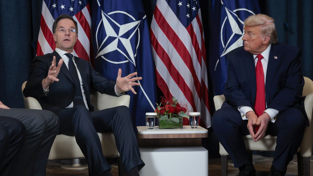U.S. President Trump Attends World Economic Forum In Davos
DAVOS, SWITZERLAND - JANUARY 21: U.S. President Donald Trump (R) listens as NATO Secretary General Mark Rutte speaks during a bilateral meeting on the sidelines of the World Economic Forum (WEF) Annual Meeting on January 21, 2026 in Davos, Switzerland. The annual meeting of political and business leaders comes amid rising tensions between the United States and Europe over a range of issues, including Trump's vow to acquire Greenland, a semi-autonomous Danish territory. (Photo by Chip Somodevilla/Getty Images)
Chip Somodevilla