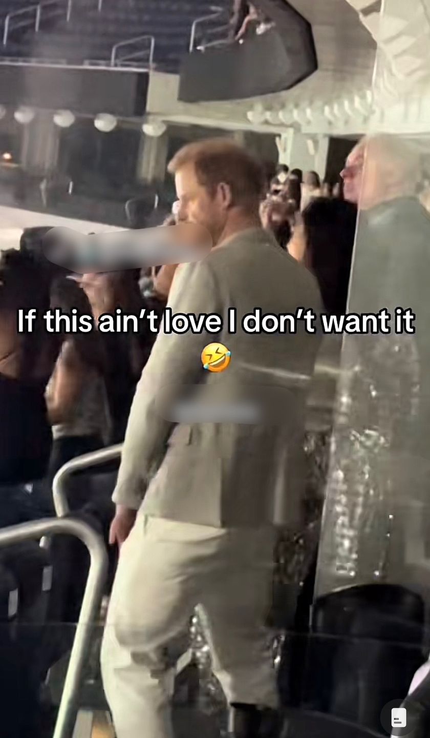 książę Harry na koncercie Beyonce