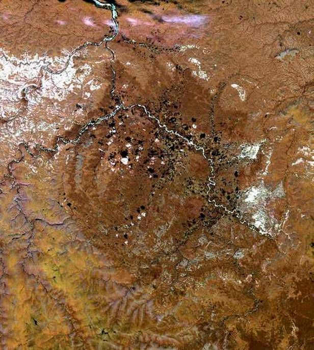 Krater Popigaj w Kraju Krasnojarskim (Fot. Wikimedia Commons/NASA)