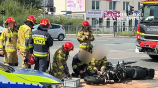 Warszawa: Wypadek na Targówku. Motocyklista zderzył się z autem