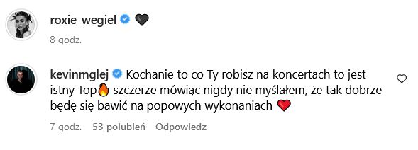 Kevin Mglej komplementuje Roxie