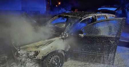 W Gleśnie dziś w nocy palił się samochód