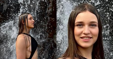 Odziana w finezyjny strój kąpielowy Julia Szeremeta pręży się pod wodospadem w Brazylii (FOTO)