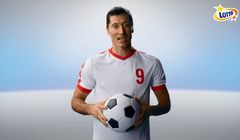 Robert Lewandowski w reklamie zdrapek Totalizatora Sportowego