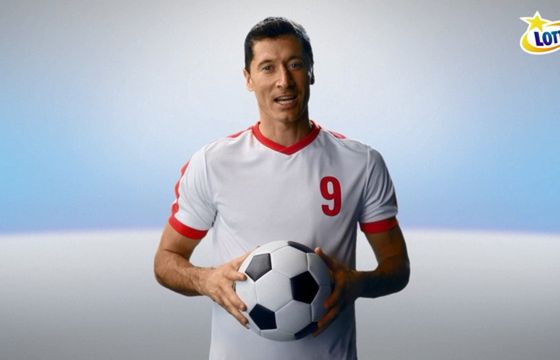 Robert Lewandowski w reklamie zdrapek Totalizatora Sportowego
