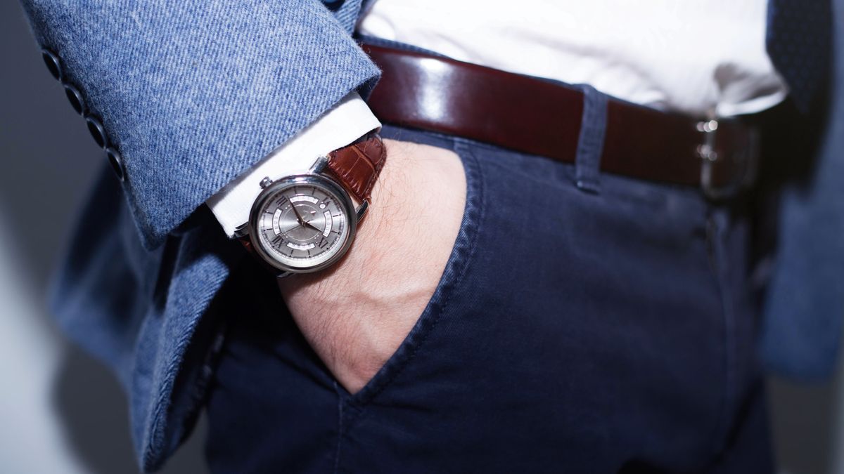 marynarka smart casual zegarek 