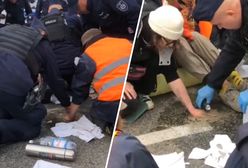 Ostatnie Pokolenie protestuje w Warszawie. Przykleili się do drogi