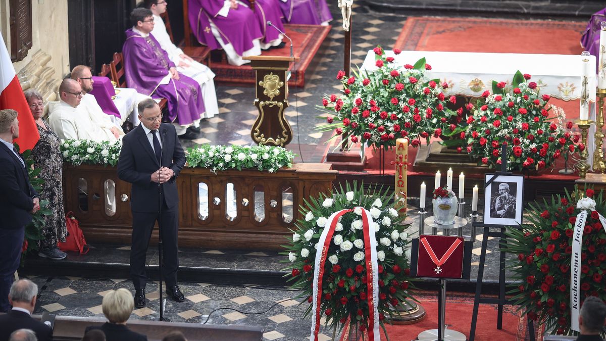 Andrzej Duda na mszy pogrzebowej Jacka Zielińskiego