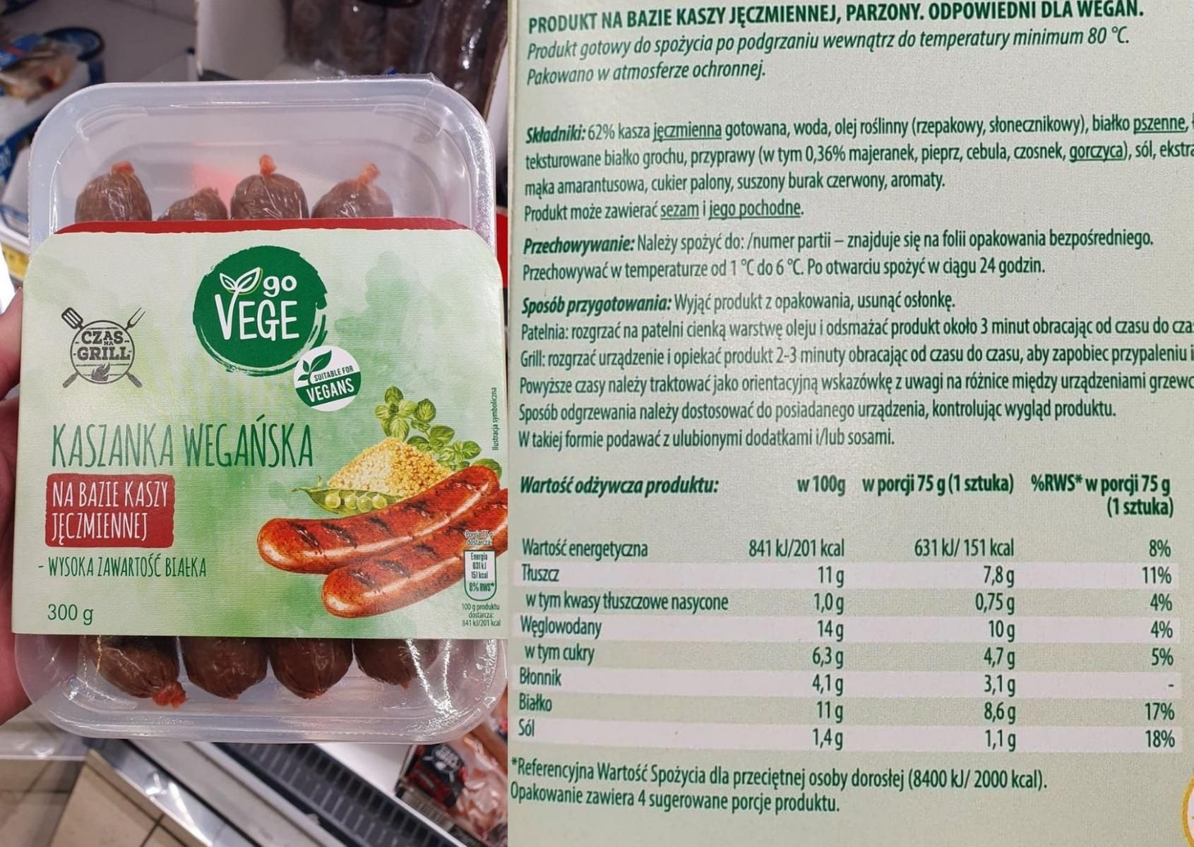 Kaszanka z kaszy jęczmiennej