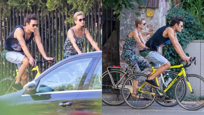Magdalena Cielecka i Bartosz Gelner przyłapani podczas rowerowej przejażdżki
