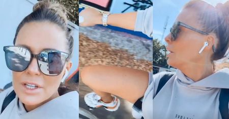 Zwinna Małgorzata Rozenek nagrywa relacje na InstaStories, JADĄC ROWEREM."Trzymam kierownicę jedną ręką!"
